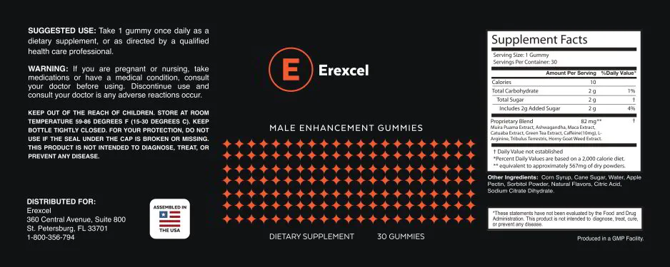 Erexcel™ Product Label